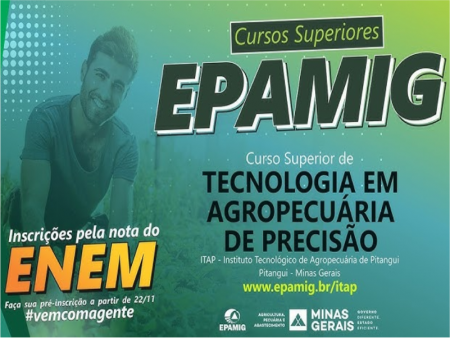 Garanta sua vaga no primeiro Curso Superior de Tecnologia em Agropecuária de Precisão do Brasil!